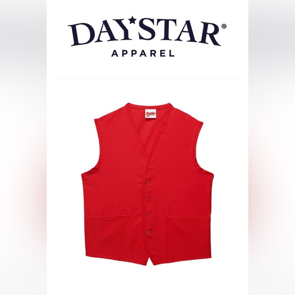 Daystar Jackets & Blazers - 🔴 Daystar Unisex Red Two-Pocket Vest | Size S EUC